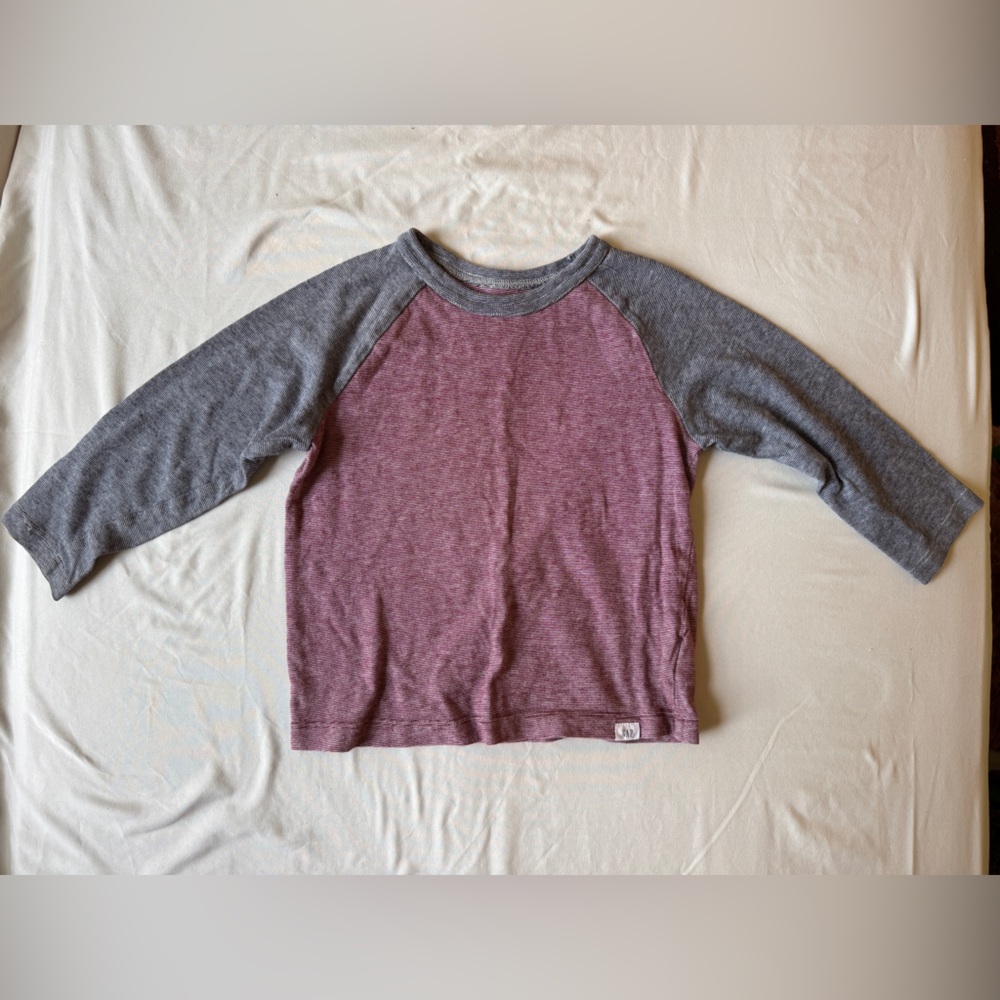 GAP Red and Gray Raglan Long Sleeve